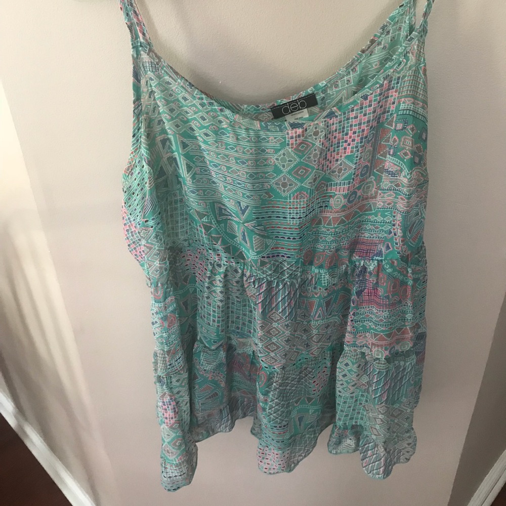 Sheer colorful tank top